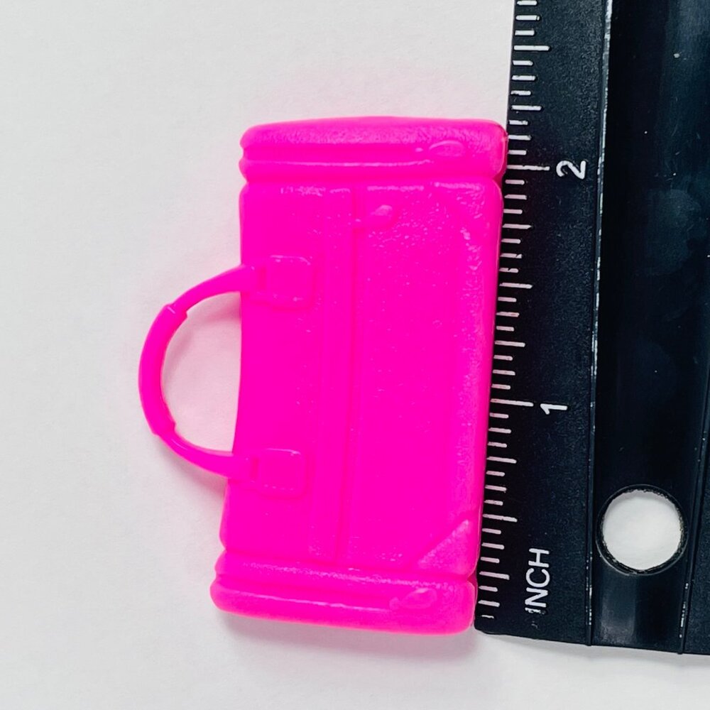 Mini Pink Plastic Toy Suitcase For Dolls  Pretend Travel - Picture 5 of 6